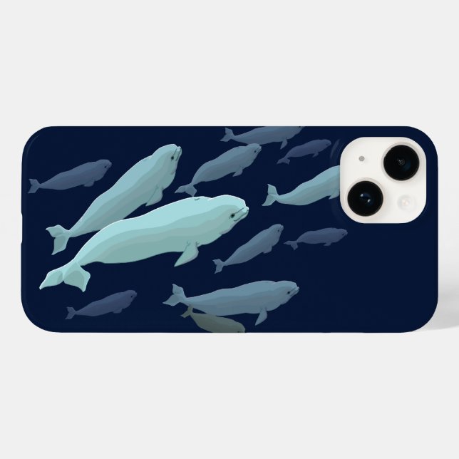 Beluga Whale iPhone Cases Whale Smartphone Cases (Back (Horizontal))