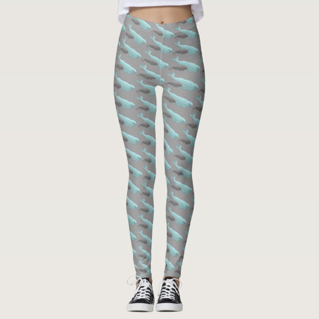 Beluga Whale Leggings Baby Beluga Leggings (Front)