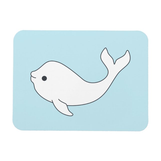 Beluga Whale Magnet (Horizontal)