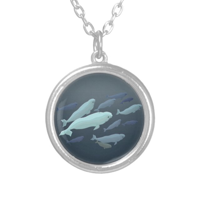 Beluga Whale Necklace Baby Beluga Whale Jewelry (Front)