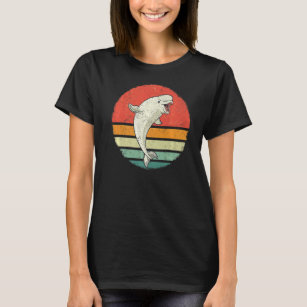 Beluga Whale Ocean Belugas Retro Sunset Premium T-Shirt