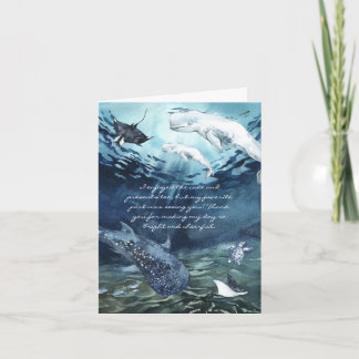Beluga Whale Ocean | Photo Thank You Card