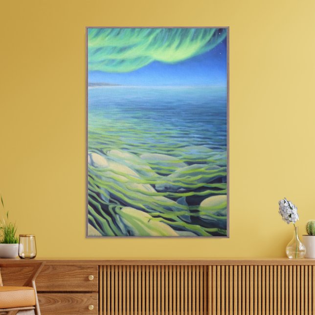 Beluga Whale Painting Canvas Print (Insitu(LivingRoom))