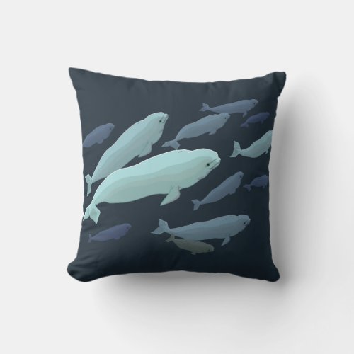 Beluga Whale Pillow Baby Beluga Whale Throw Pillow