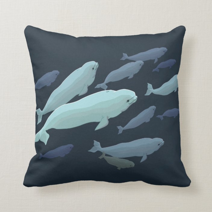 beluga whale pillow