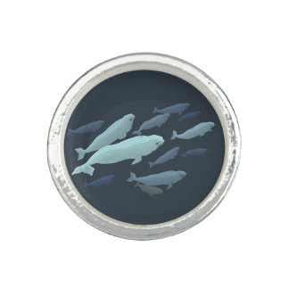 Beluga Whale Ring Baby Beluga Whale Art Jewelry