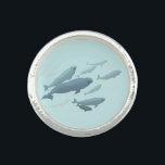 Beluga Whale Ring Baby Beluga Whale Art Jewelry<br><div class="desc">Beluga Whale Rings Necklaces Bracelets Wildlife Marine Animals Art Rings & Jewelry Spirit Animals Romantic Beluga Whales Rings Gifts for Men Women, Boys & Girls Canadian Marine-life Art Keepsakes & Beluga Jewelry & Whale Art Accessories Click "Customize" to Add Text, Choose Font and Custom Colours Personalized White Whale Rings featuring...</div>