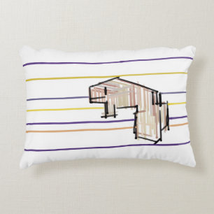 Beluga whale summer joy accent pillow