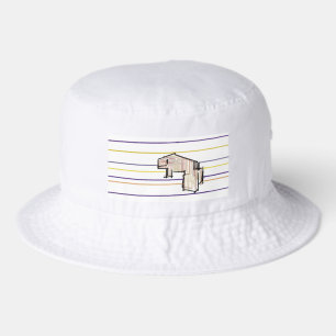 Beluga whale summer joy bucket hat