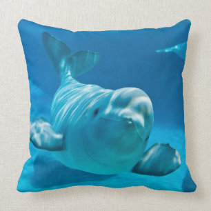 Beluga Whale Throw Pillow