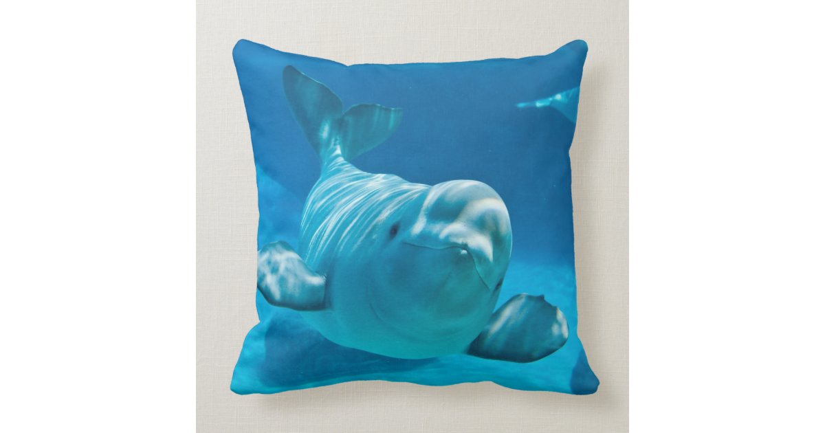 beluga whale pillow