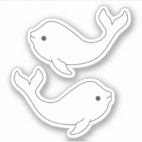 Beluga Whale Vinyl Stickers