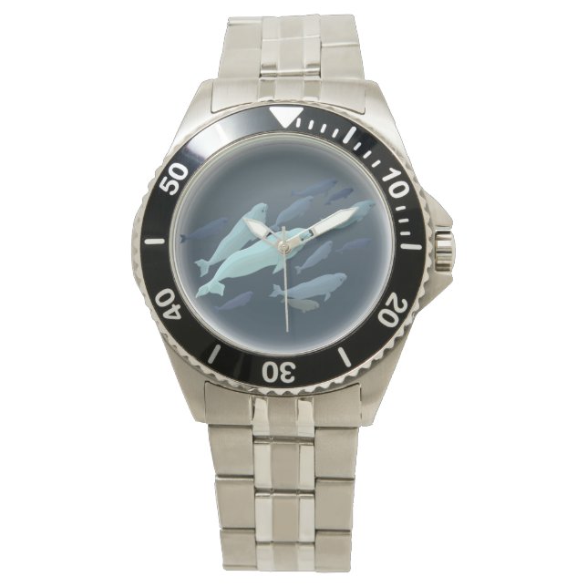 Beluga Whale Watch Cute Baby Beluga Wrist Watch (Front)