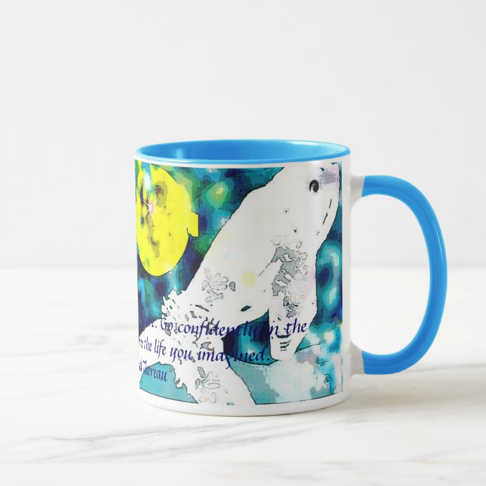 Beluga whale with inspirational quote mug