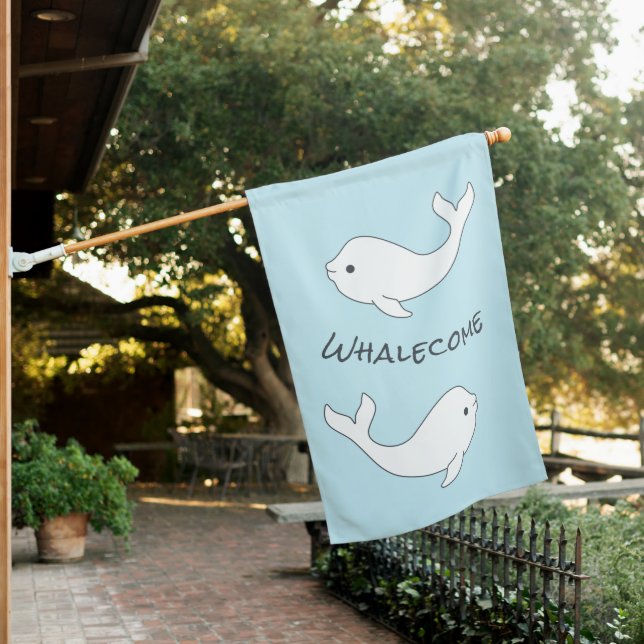 Beluga Whalecome House Flag (In SItu)