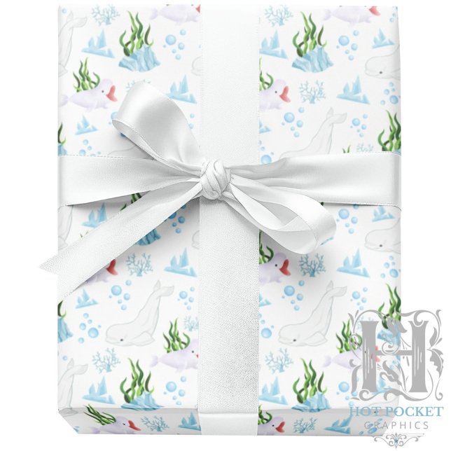 Beluga Whales Gift Wrapping Paper (Creator Uploaded)