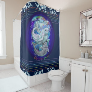 Beluga Whales Shower Curtain