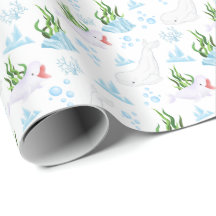 Beluga Whales Wrapping Paper