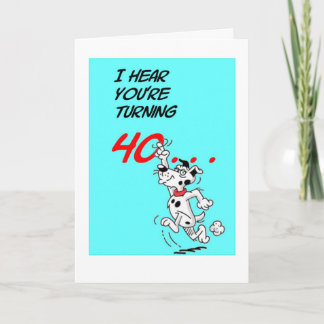 Belvedere 40th Birthday Card