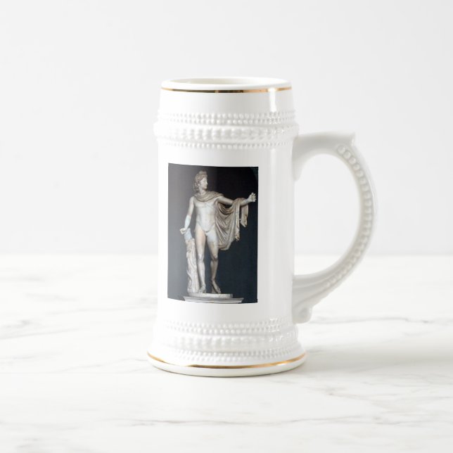 Belvedere Apollo Statue in Rome Beer Stein (Right)