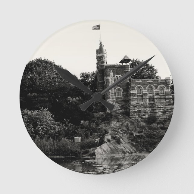 Belvedere Castle in Central Park, NYC Round Clock (Front)