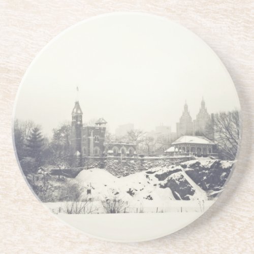 Belvedere Castle in the Winter in Central Park Coaster