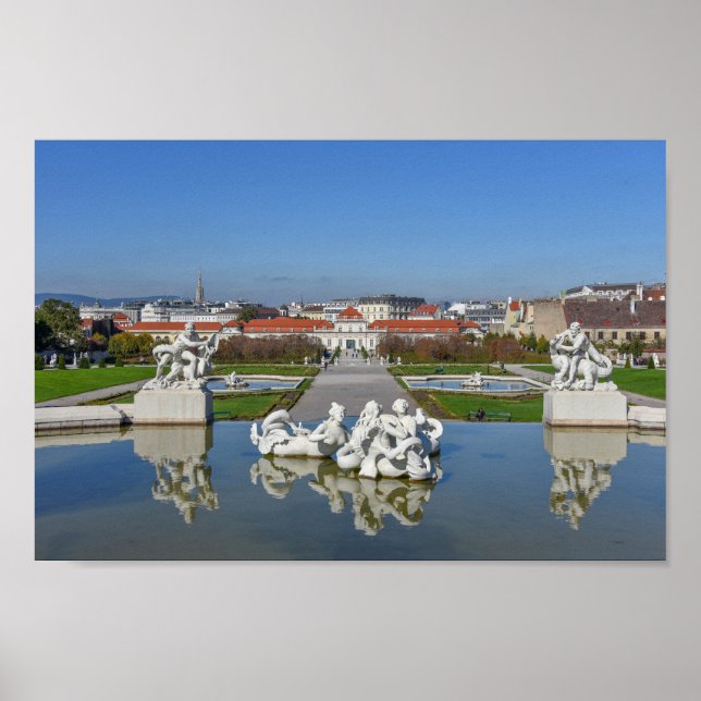 Belvedere Palace Pool, Vienna, Austria Poster (Front)