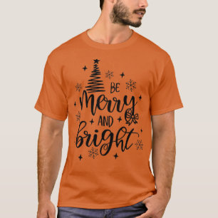 BeMerry And Bright Christmas Pajama Cool XMas Tree T-Shirt
