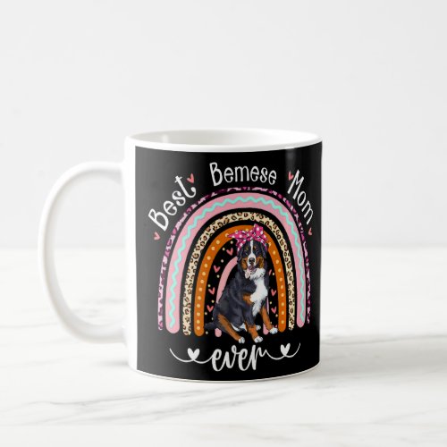 Bemese Mountain Best Dog Mom Ever Rainbow Mom Moth Coffee Mug