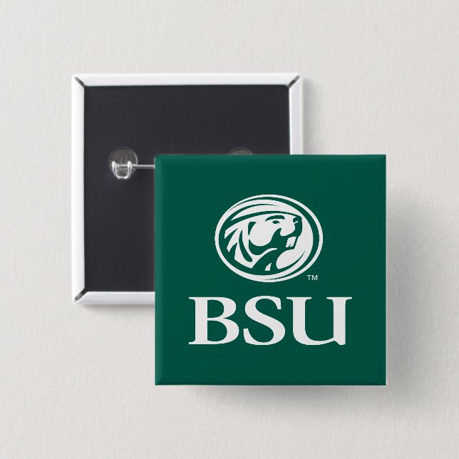 Bemidji Beaver BSU Button (Front & Back)