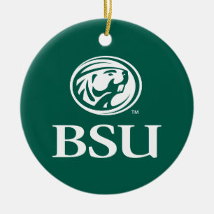 Bemidji Beaver BSU Ceramic Ornament