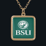 Bemidji Beaver BSU Gold Plated Necklace<br><div class="desc">Check out these Bemidji State University designs! Show off your Bemidji State University Pride with these new University products. These make the perfect gifts for the Bemidji State student, alumni, family, friend or fan in your life. All of these Zazzle products are customizable with your name, class year, or club....</div>