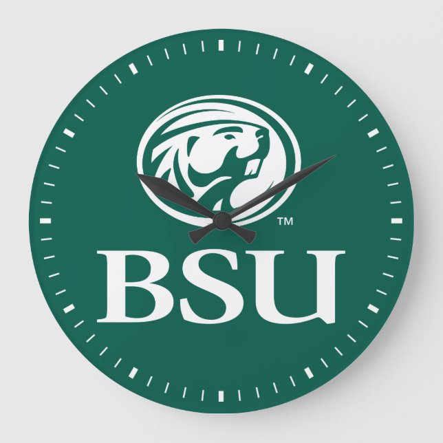 Bemidji Beaver BSU Large Clock (Front)
