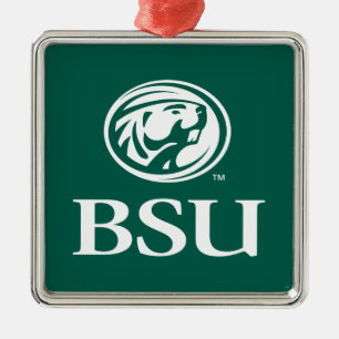 Bemidji Beaver BSU Metal Ornament