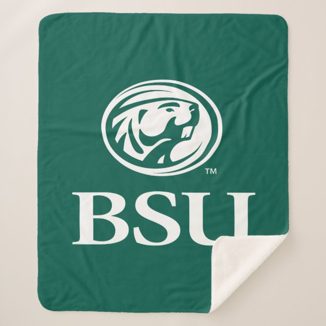 Bemidji Beaver BSU Sherpa Blanket (Front)