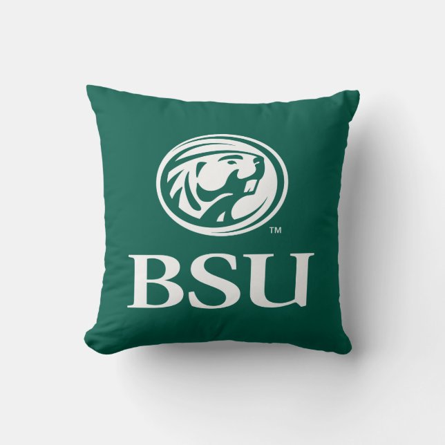 Bemidji Beaver BSU Throw Pillow (Front)