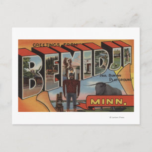 Bemidji, Minnesota - Large Letter Scenes Postcard