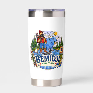 Bemidji Minnesota Paul Bunyan & Babe the Blue Ox Insulated Tumbler