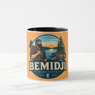 Bemidji Minnesota Paul Bunyan Rustic Northwoods Mug