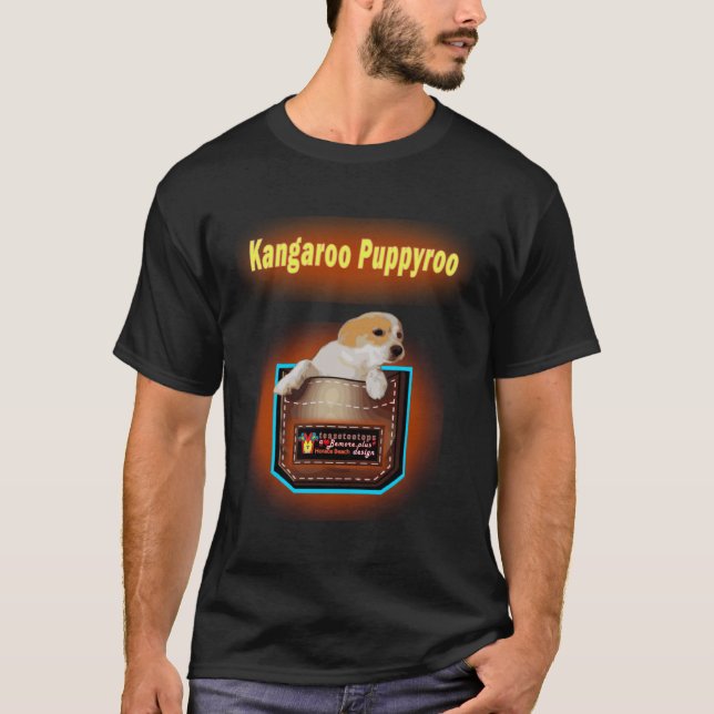 Bemore Plus Designs Kangaroo Puppyroo teaseteetops T-Shirt (Front)