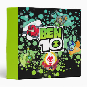 Ben 10 Alien Forms Bubble Graphic 3 Ring Binder