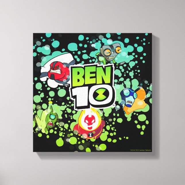 Ben 10 Alien Forms Bubble Graphic Canvas Print (Front)