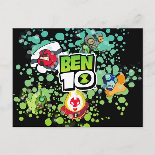 Ben 10 Alien Forms Bubble Graphic Invitation Postcard