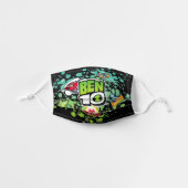 Ben 10 Alien Forms Bubble Graphic Kids' Cloth Face Mask (Front, Unfolded)