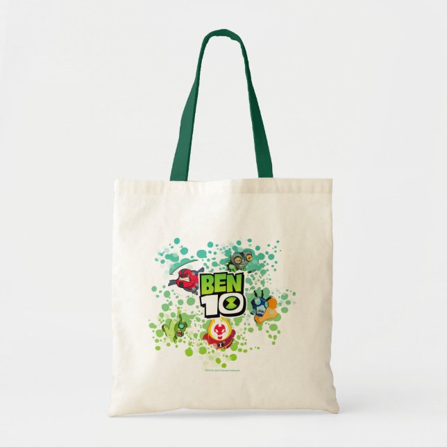 Ben 10 Alien Forms Bubble Graphic Tote Bag (Front)