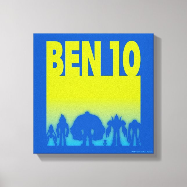 Ben 10 Alien Line-up Logo Canvas Print (Front)