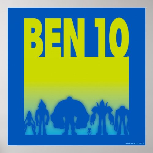 Ben 10 Alien Line_up Logo Poster