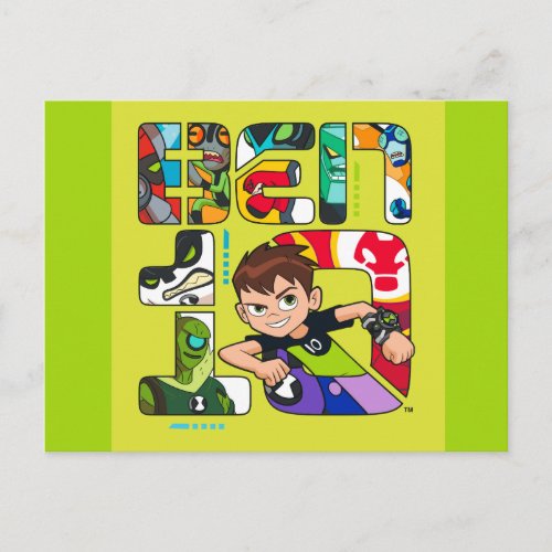 Ben 10 Alien Logo Invitation Postcard