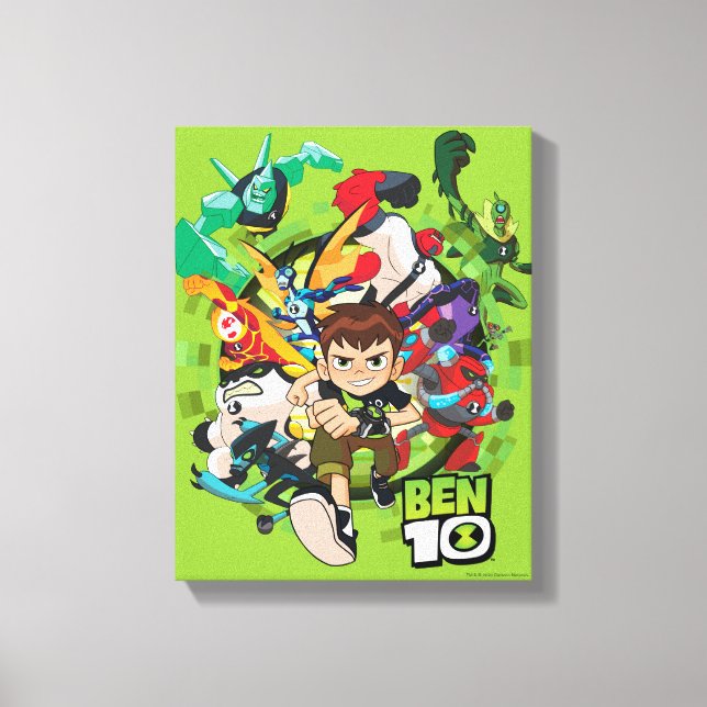 Ben 10 Alien Rush Graphic Canvas Print (Front)