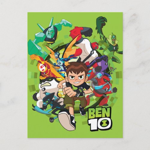 Ben 10 Alien Rush Graphic Invitation Postcard